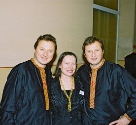Conductors Yuriy and Volodymyr Kuratch and Margarete Rolle